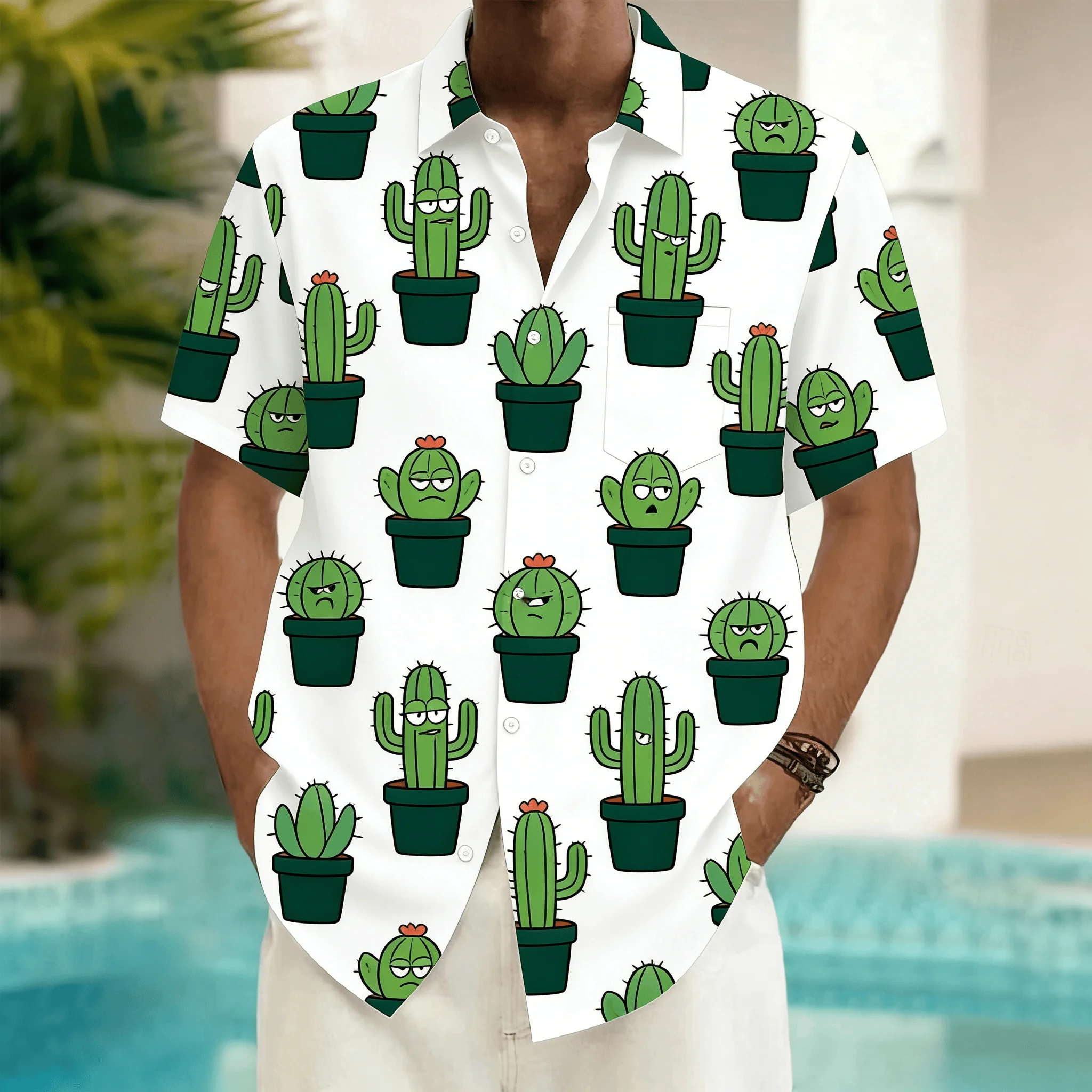 Men's Summer Casual Shirt, Cute All-Over Print, Turn-Down Collar Top for Daily & Beach Wear
Men's Summer Casual Shirt, Cute All-Over Print, Turn-Down Collar Top for Daily & Beach Wear