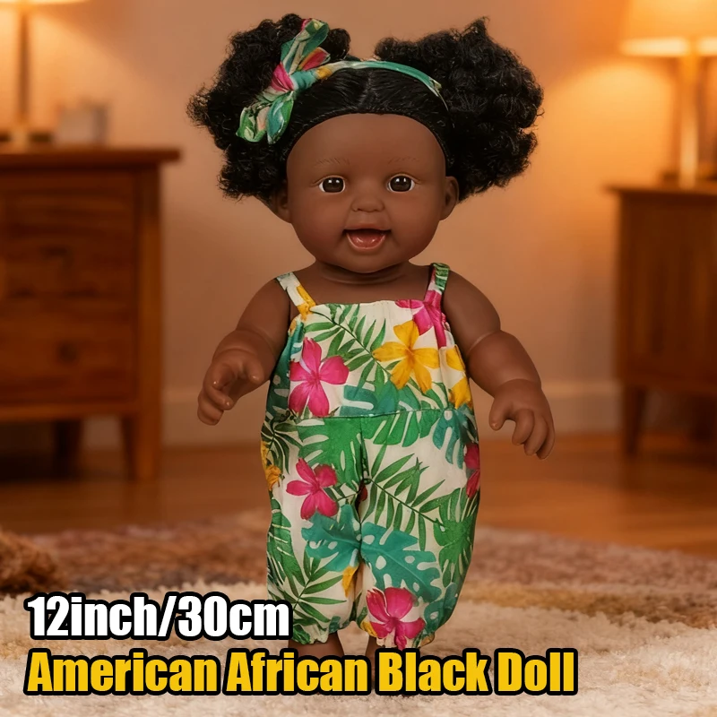 12inch American African Black Doll With Clothes Full Vinyl Body Curly Hair Dolls Realistic Black Baby Doll Girls Birthday Gifts
12inch American African Black Doll With Clothes Full Vinyl Body Curly Hair Dolls Realistic Black Baby Doll Girls Birthday Gifts