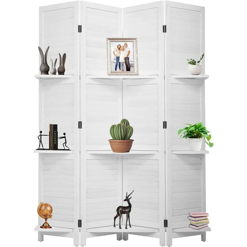4 Panel Room Divider Folding Privacy Wooden Screen with Three Clever Shelf Portable Partition Screen Screen Wood for Home
4 Panel Room Divider Folding Privacy Wooden Screen with Three Clever Shelf Portable Partition Screen Screen Wood for Home