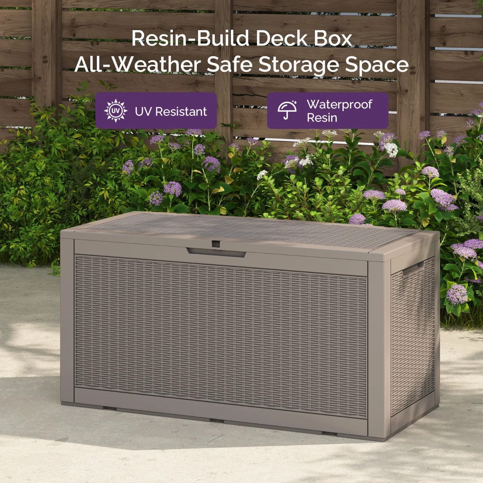 30 to 260 Gal Resin Deck Box Bench Large Outdoor Storage Box with Lockable Seat
30 to 260 Gal Resin Deck Box Bench Large Outdoor Storage Box with Lockable Seat