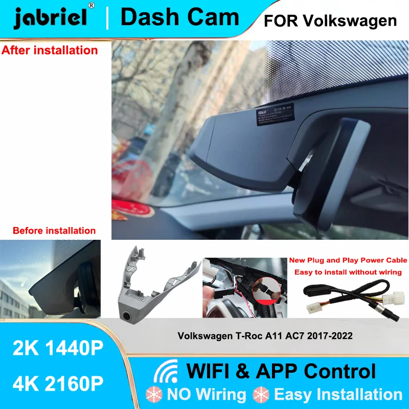 Jabriel for Volkswagen VW T-Roc AC7 A11 2017 2018 2019 2020 2021 2022 Dash Cam Camera DVR 4K Wifi Plug and Play Video Recorder
Jabriel for Volkswagen VW T-Roc AC7 A11 2017 2018 2019 2020 2021 2022 Dash Cam Camera DVR 4K Wifi Plug and Play Video Recorder