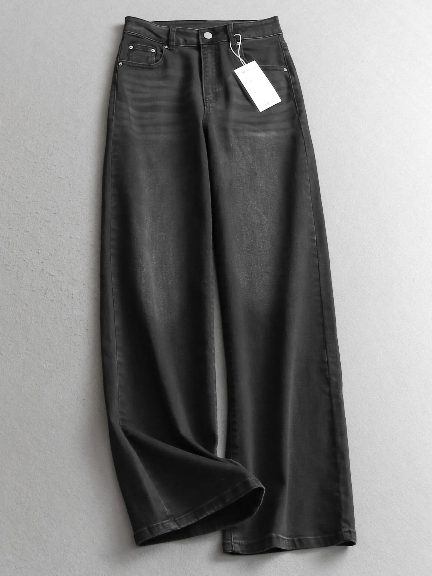 High Waist Slimming Wide Leg Jeans Floor Length Loose Drapey Women's Denim Pants Casual Pure Color Autumn New Style V510
High Waist Slimming Wide Leg Jeans Floor Length Loose Drapey Women's Denim Pants Casual Pure Color Autumn New Style V510