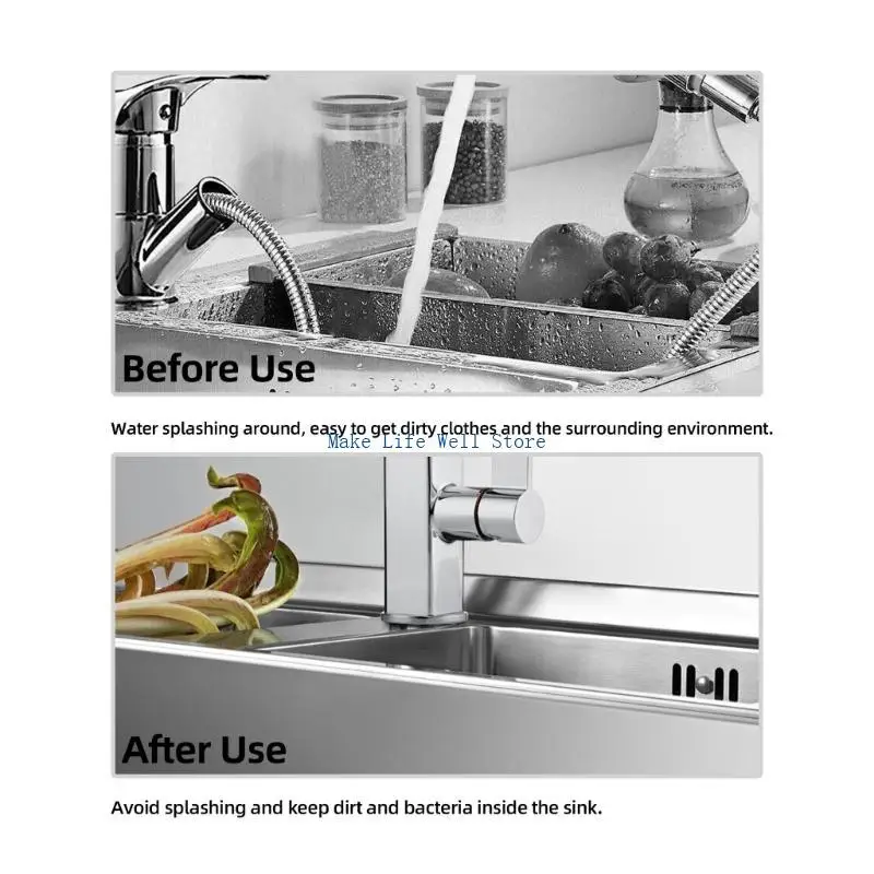 2 Pcs Sink Splash Guard Metal Splashback Home Pool Sink Guard Easy to Install
2 Pcs Sink Splash Guard Metal Splashback Home Pool Sink Guard Easy to Install