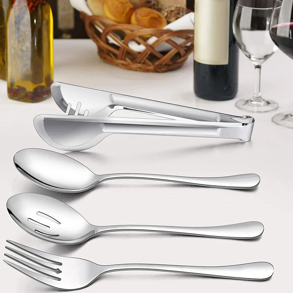 Stainless Steel Set Compact Stainless Silver Set Silverware Tong Spoon Fork Knife BBQ Home Restaurant
Stainless Steel Set Compact Stainless Silver Set Silverware Tong Spoon Fork Knife BBQ Home Restaurant