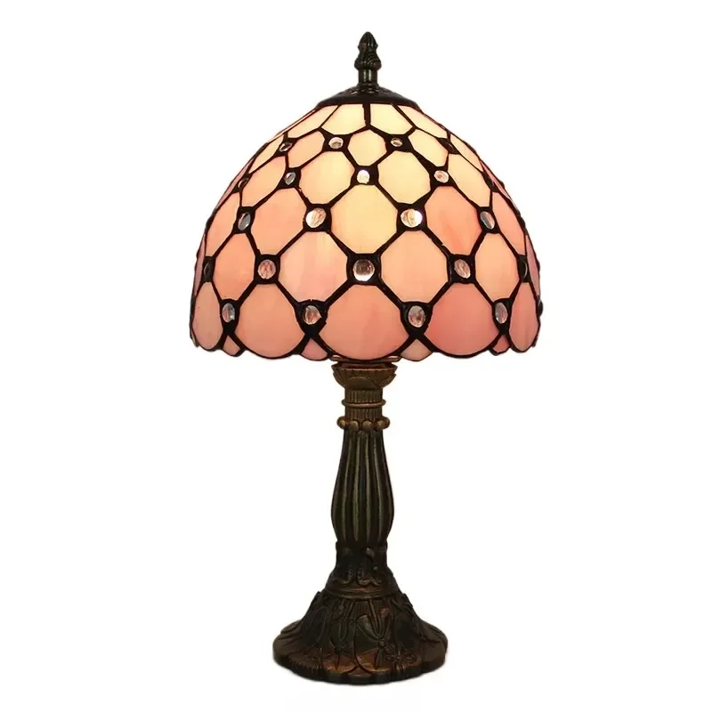 8-inch Stained Glass Reading Bedside Lamps Bookcase Antique Pink Pearl Bead Lampshade Tiffany Style Table Lamp Night Light
8-inch Stained Glass Reading Bedside Lamps Bookcase Antique Pink Pearl Bead Lampshade Tiffany Style Table Lamp Night Light