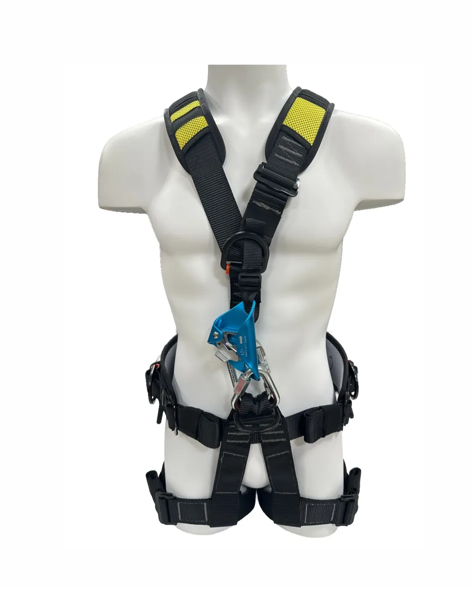 Five-Point Adjustable Climbing Harness Comfortable Polyester Outdoor Rescue Gear High Strength Fall Protection
Five-Point Adjustable Climbing Harness Comfortable Polyester Outdoor Rescue Gear High Strength Fall Protection