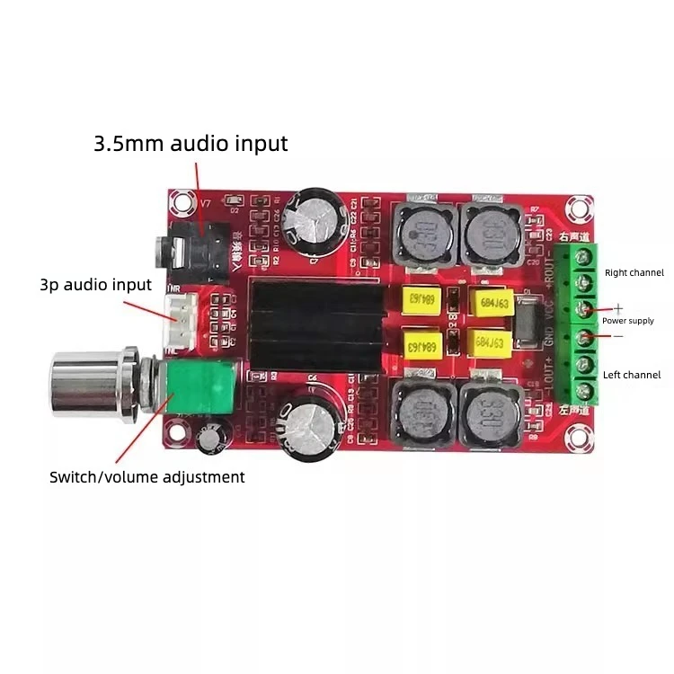 XH M189 TPA3116D2 Digital Amplifier Board 2x50W Stereo Class D DC24V HiFi Audio for DIY Speaker Home Theater
XH M189 TPA3116D2 Digital Amplifier Board 2x50W Stereo Class D DC24V HiFi Audio for DIY Speaker Home Theater