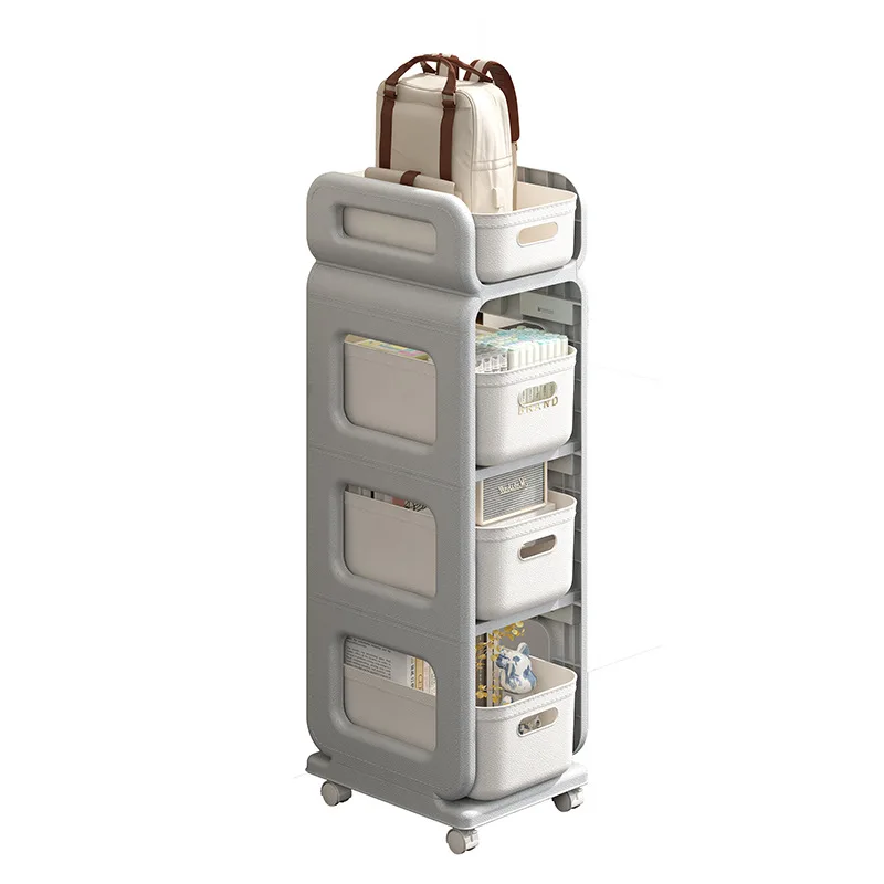 Movable trolley Household multi-layer schoolbags, books and sundries storage rack
Movable trolley Household multi-layer schoolbags, books and sundries storage rack