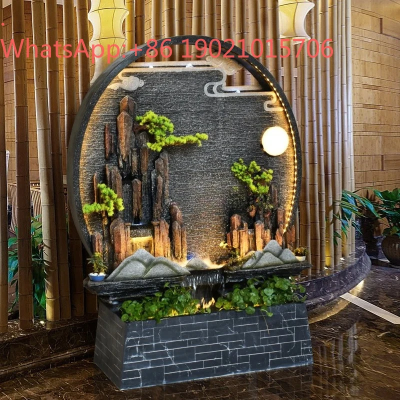 HJ waterfall indoor landscape rockery fish pond balcony landscaping water curtain wall running water screen housewarming gift
HJ waterfall indoor landscape rockery fish pond balcony landscaping water curtain wall running water screen housewarming gift