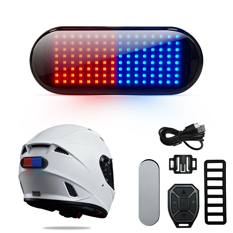 Led Helmet Display Motorcycle Helmet Warning Light Night Riding Helmet Taillight
Led Helmet Display Motorcycle Helmet Warning Light Night Riding Helmet Taillight
