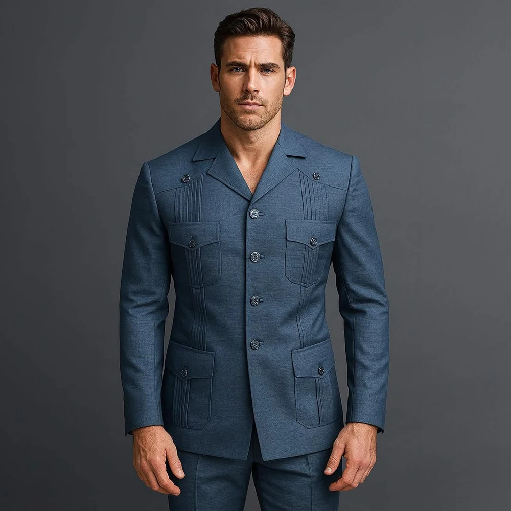 High Quality Pleat Men's Suits Formal Solid Color Customized Single Breasted Notch Lapel Blazer Slim 2 Piece Jacket Pants Sets
High Quality Pleat Men's Suits Formal Solid Color Customized Single Breasted Notch Lapel Blazer Slim 2 Piece Jacket Pants Sets