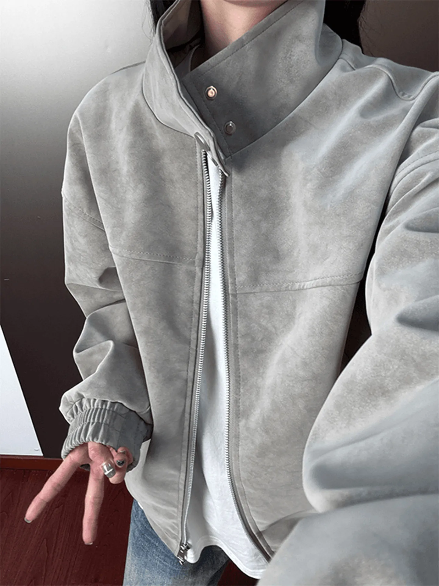 ey Dyed PU Leather Flight Jaet Men's Spring Autumn Cleanfit American Harlandon Motorcycle Leather Coat Loose Fit Splice
ey Dyed PU Leather Flight Jaet Men's Spring Autumn Cleanfit American Harlandon Motorcycle Leather Coat Loose Fit Splice