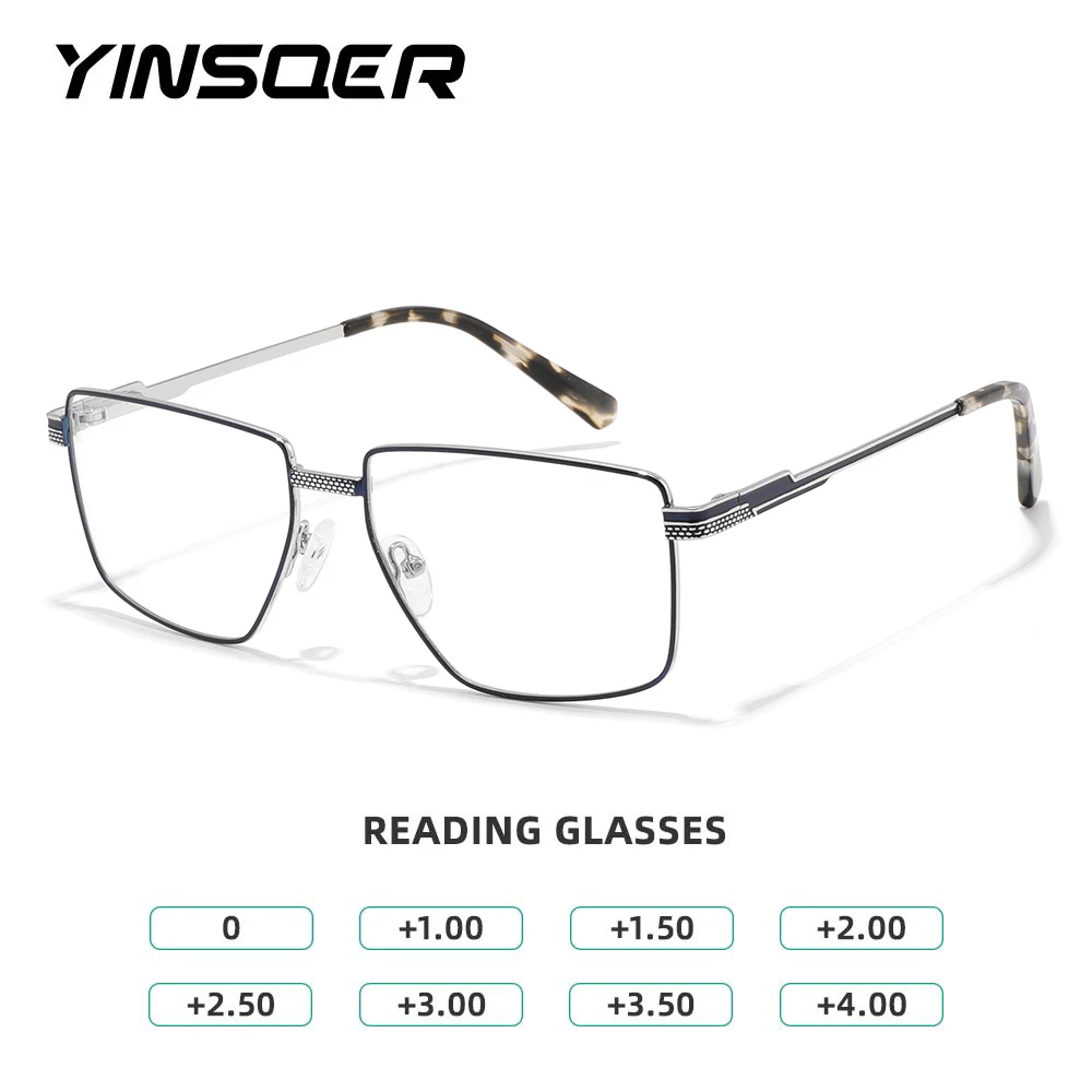 Retro Business Large Men Reading Glasses Optical Hyperopia Eyeglass Frame Square Anti Blue Light Reading Glasses 0 +1.0 To +4.0
Retro Business Large Men Reading Glasses Optical Hyperopia Eyeglass Frame Square Anti Blue Light Reading Glasses 0 +1.0 To +4.0
