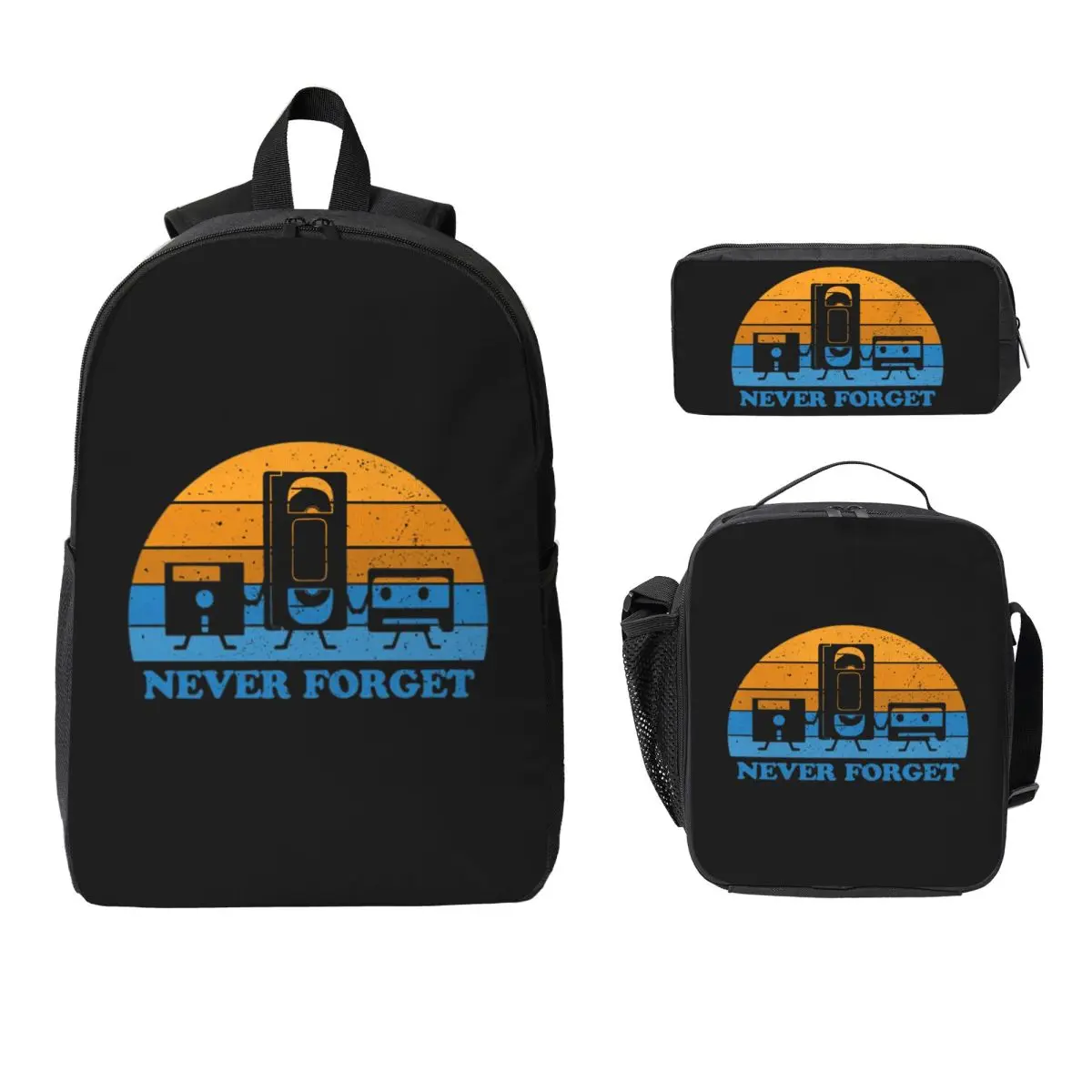Never Forget -Floppy Disk Cassette VHS Tape Backpack BookBag School Bag Shoulder Bags 3ps Insulated Lunch Bag Pencil Case
Never Forget -Floppy Disk Cassette VHS Tape Backpack BookBag School Bag Shoulder Bags 3ps Insulated Lunch Bag Pencil Case