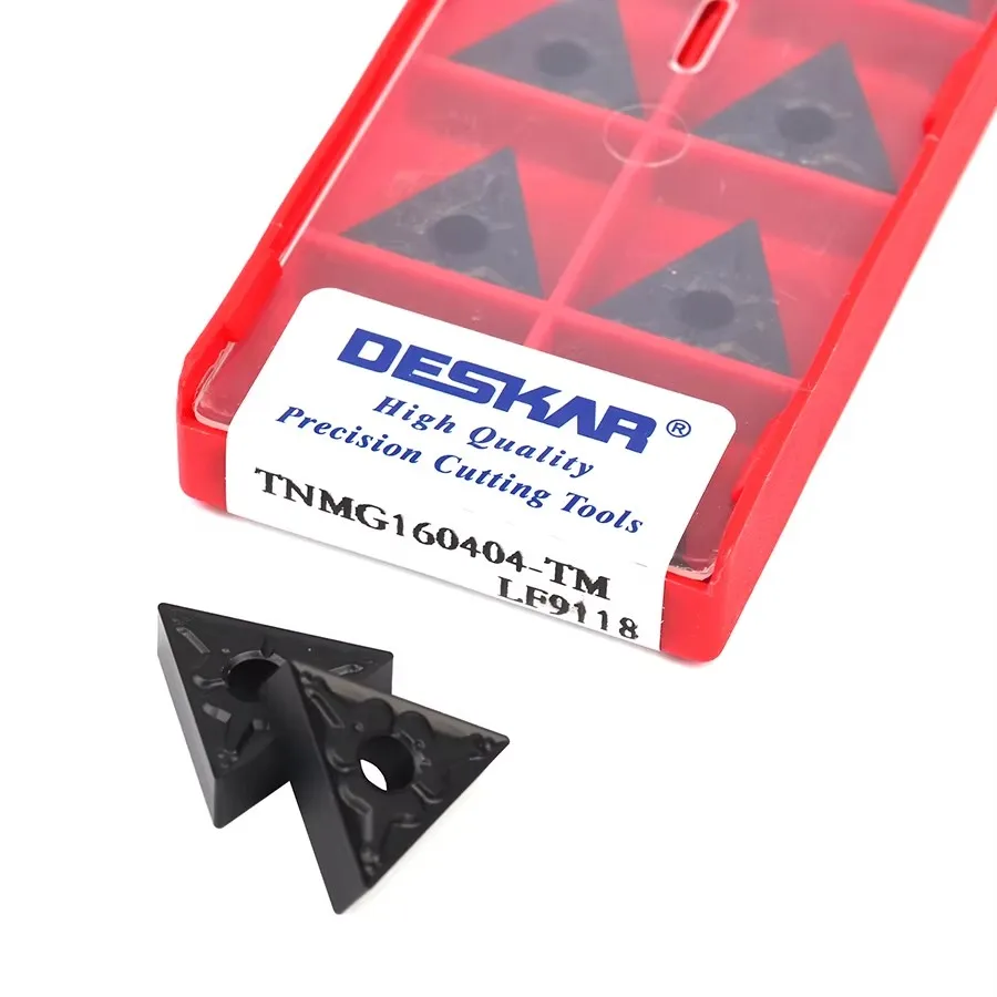 DESKAR TNMG160404-TM TNMG160408-TM LF9118 Numerical Control Lathe Outer Circle Turning Insert Cutting Tool Processed Steel Parts
DESKAR TNMG160404-TM TNMG160408-TM LF9118 Numerical Control Lathe Outer Circle Turning Insert Cutting Tool Processed Steel Parts