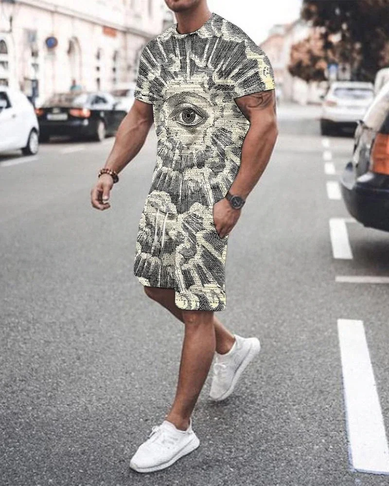 Summer T Shirt Set 3D Printed Men's Short Sleeve Suit Casual Clothes Fashion Streetwear Tracksuit 2 Piece Jogging Oversized
Summer T Shirt Set 3D Printed Men's Short Sleeve Suit Casual Clothes Fashion Streetwear Tracksuit 2 Piece Jogging Oversized