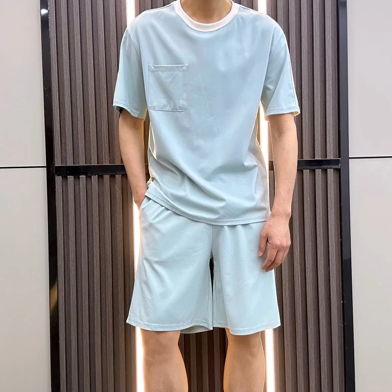 Men's Summer Casual round Neck Breathable Fabric Home Set Comfortable Loose Fit Short Sleeve T-Shirt And Shorts Ensemble
Men's Summer Casual round Neck Breathable Fabric Home Set Comfortable Loose Fit Short Sleeve T-Shirt And Shorts Ensemble