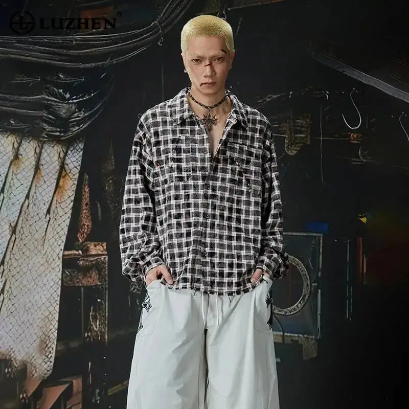 LUZHEN 2026 New Fashion Plaid Printed Embroidery Pattern Long Sleeve Shirts Men's Handsome Loose Casual Male Tops Clothes JY6632
LUZHEN 2026 New Fashion Plaid Printed Embroidery Pattern Long Sleeve Shirts Men's Handsome Loose Casual Male Tops Clothes JY6632