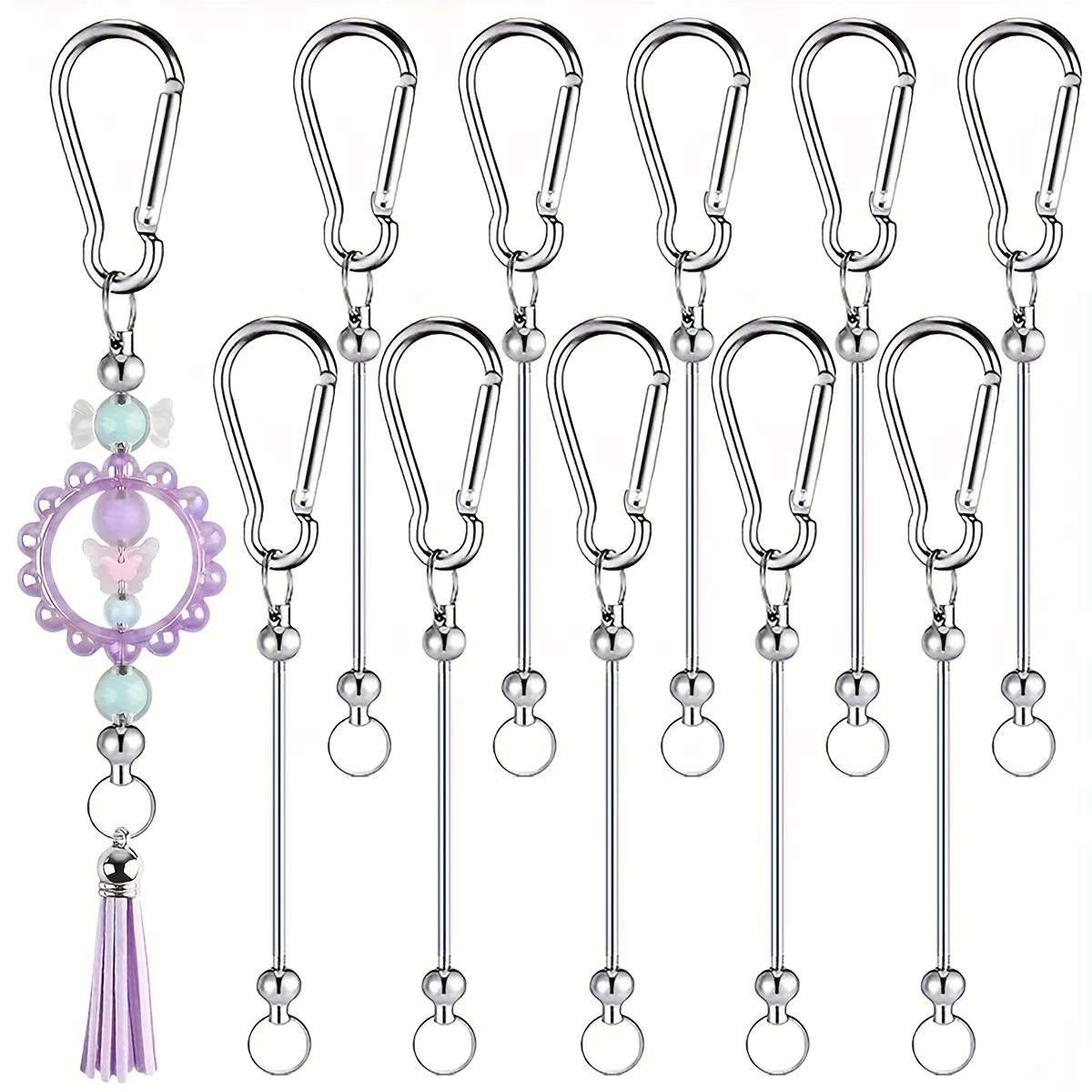 10pcs Multi-Purpose Key Rings Blank Beaded Keychains Pendant Making Supplies Backpack Jewelry Making Accessories Household Use
10pcs Multi-Purpose Key Rings Blank Beaded Keychains Pendant Making Supplies Backpack Jewelry Making Accessories Household Use