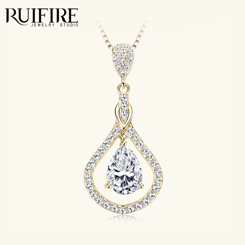RUIFIRE Luxury Teardrop Moissanite Pendant Necklace Pear Cut S925 Sterling Silver Chain Necklaces Anniversary Jewelry Gift GRA
RUIFIRE Luxury Teardrop Moissanite Pendant Necklace Pear Cut S925 Sterling Silver Chain Necklaces Anniversary Jewelry Gift GRA