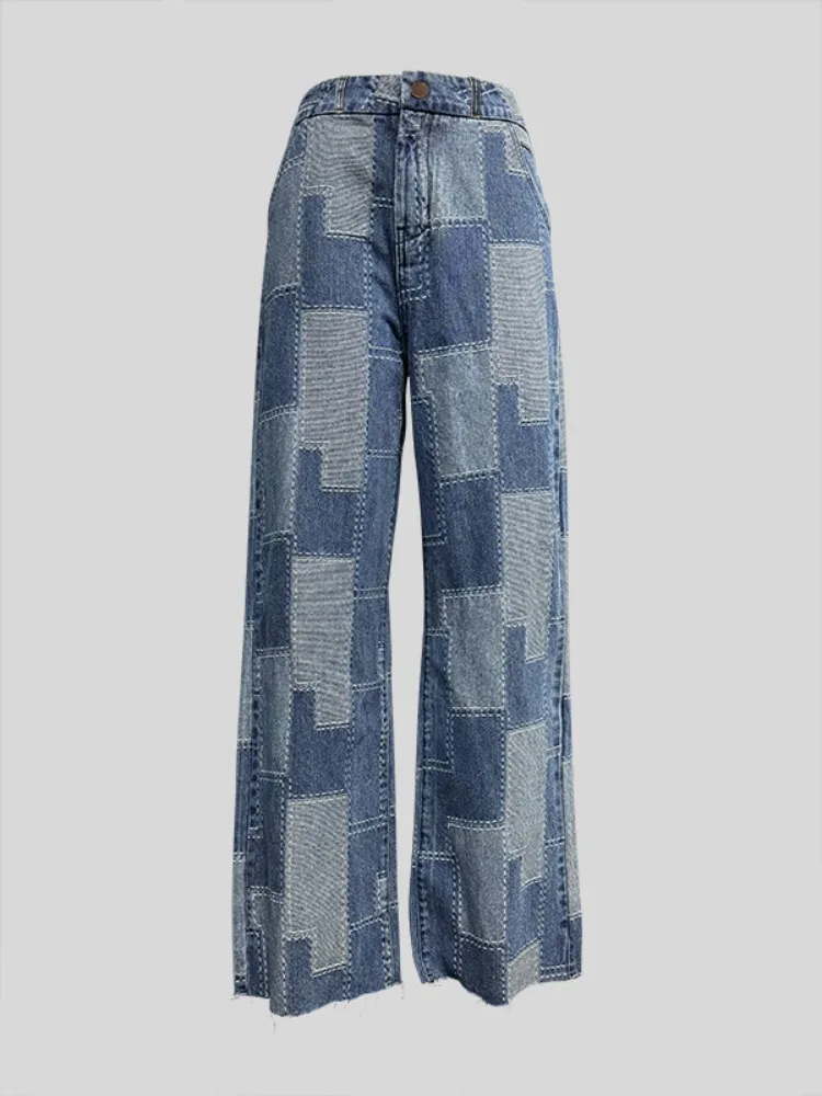 2026 Women Patchwork High Waist Wide Leg Jeans Two Tone Floor Length Y2K Casual Denim Pants Women's Pants & Trousers
2026 Women Patchwork High Waist Wide Leg Jeans Two Tone Floor Length Y2K Casual Denim Pants Women's Pants & Trousers