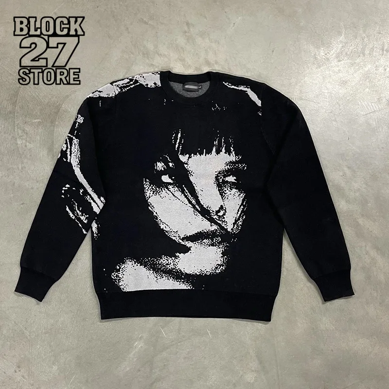 Autumn Winter Streetwear Dark Style Striped Sweatshirt Men Crew Neck Loose Fit Anime Print Casual Fashion Trend Pullover Top New
Autumn Winter Streetwear Dark Style Striped Sweatshirt Men Crew Neck Loose Fit Anime Print Casual Fashion Trend Pullover Top New
