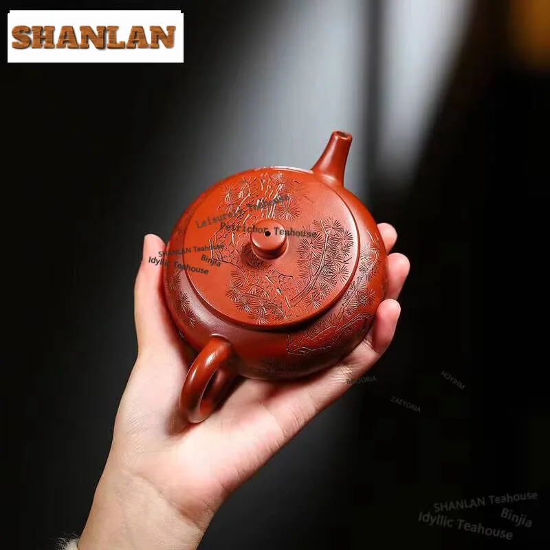 200ml Yixing Purple Clay Teapots Handmade Pine Needle Pot Raw Ore Dahongpao Mud Tea Soaking Kettle With Strainer Zisha Tea Set
200ml Yixing Purple Clay Teapots Handmade Pine Needle Pot Raw Ore Dahongpao Mud Tea Soaking Kettle With Strainer Zisha Tea Set