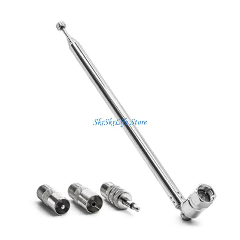 E65E F Type Telescopic Antenna Shrink Length 5.91in F Plug F Type Female Plug Connector with Adapter for TV Table Top Radio
E65E F Type Telescopic Antenna Shrink Length 5.91in F Plug F Type Female Plug Connector with Adapter for TV Table Top Radio
