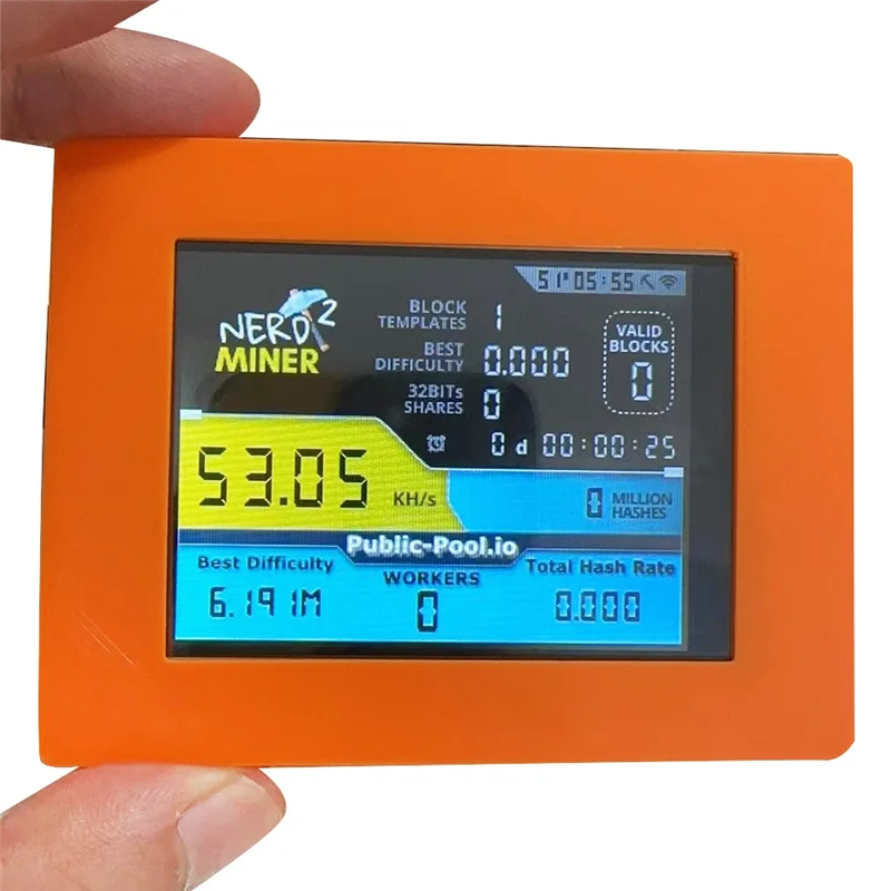 -A32M Nerdminer V2 Miner 2.8 Inch LCD Display 56KH/S Bitcoin Solo Miner Nerd Miner BTC Lottery Miner
-A32M Nerdminer V2 Miner 2.8 Inch LCD Display 56KH/S Bitcoin Solo Miner Nerd Miner BTC Lottery Miner
