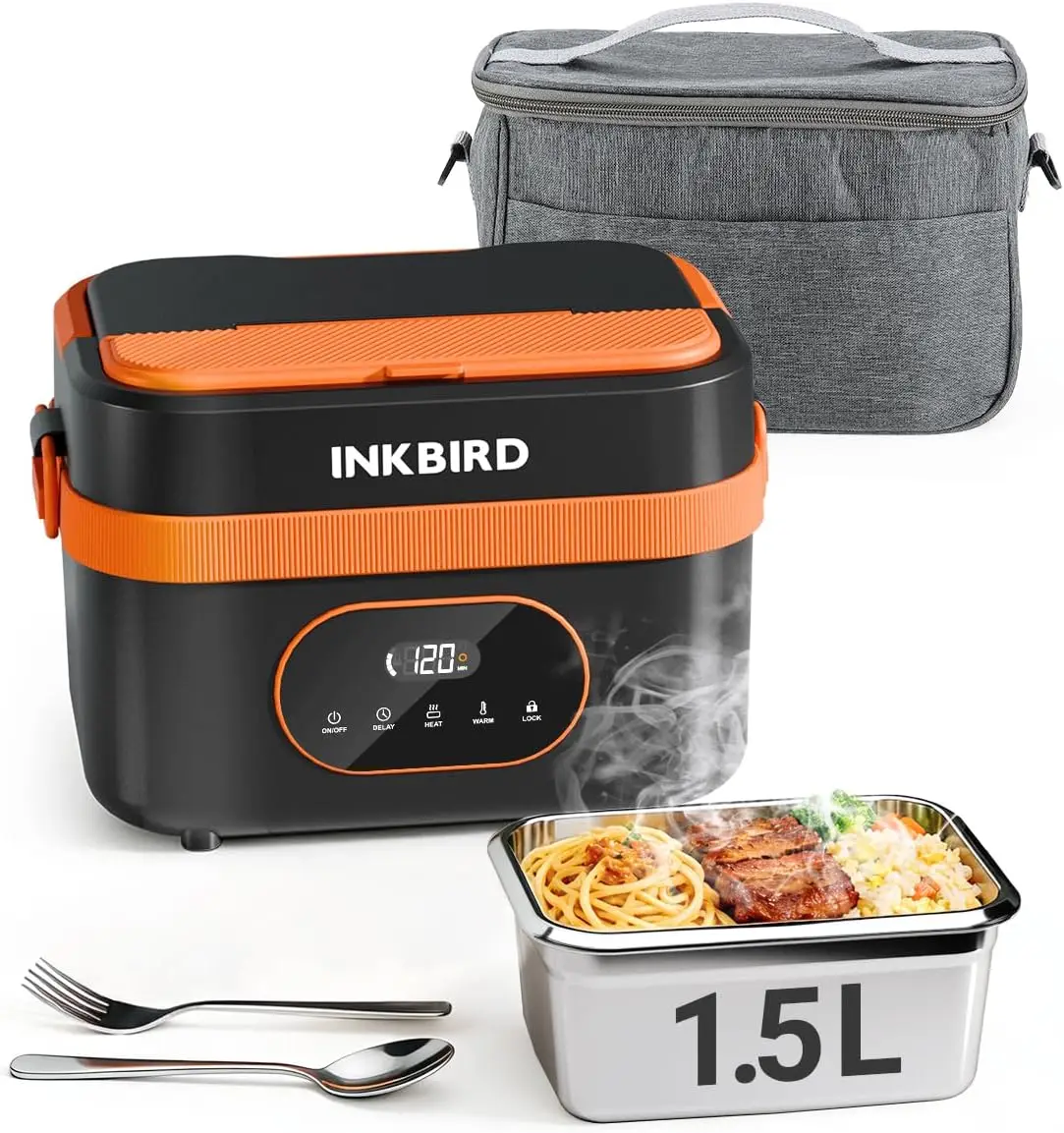 Cordless Electric Lunch Box 1.5L 60W Self-Heating Food Warmer with 16000mAh Rechargeable Battery, 5-Sided Heating, Timer, for Adults Office Construction Drivers
Cordless Electric Lunch Box 1.5L 60W Self-Heating Food Warmer with 16000mAh Rechargeable Battery, 5-Sided Heating, Timer, for Adults Office Construction Drivers