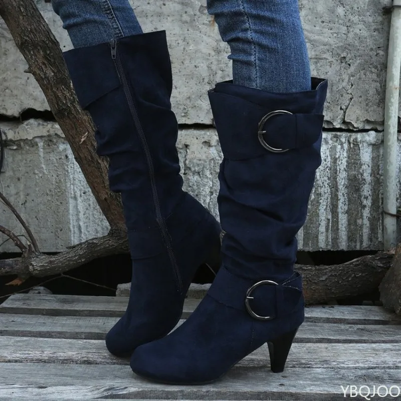 Autumn and Winter Fashion New Suede High-heeled Women's Boots with Belt Buckle Short Boots That Look Slim and Tall Women's Boots
Autumn and Winter Fashion New Suede High-heeled Women's Boots with Belt Buckle Short Boots That Look Slim and Tall Women's Boots
