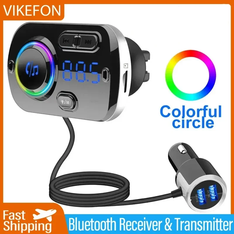 VIKEFON FM Bluetooth Receiver Transmitter Car Wireless Radio Adapter Handsfree Call Quick Charge 3.0 Dual USB Fast Car Charger
VIKEFON FM Bluetooth Receiver Transmitter Car Wireless Radio Adapter Handsfree Call Quick Charge 3.0 Dual USB Fast Car Charger