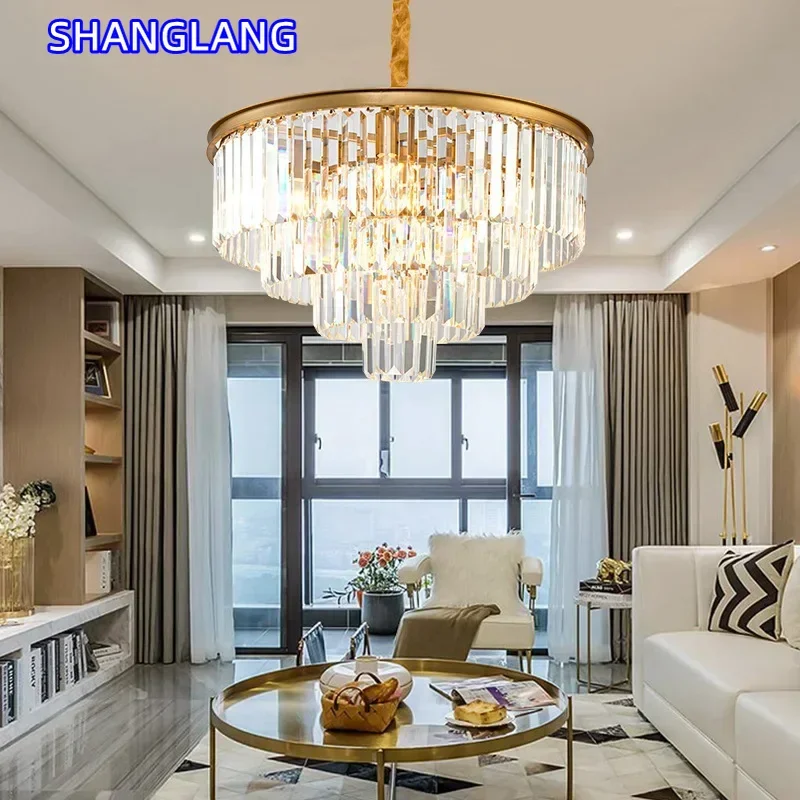 Modern Round Multi-Storey Crystal Gold Black LED Chandelier Lustre Hanging Pendant Lamp Suspension Interior Lighting Luminaire
Modern Round Multi-Storey Crystal Gold Black LED Chandelier Lustre Hanging Pendant Lamp Suspension Interior Lighting Luminaire