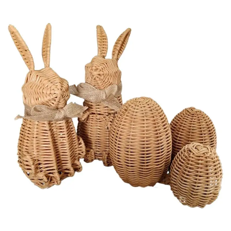 Woven Easter Bunny 5X Rattan Woven Rabbit Eggs Bunny Decor Spring Bunnies Decoration Statue For Home Farmhouse Desktop Tabletop
Woven Easter Bunny 5X Rattan Woven Rabbit Eggs Bunny Decor Spring Bunnies Decoration Statue For Home Farmhouse Desktop Tabletop