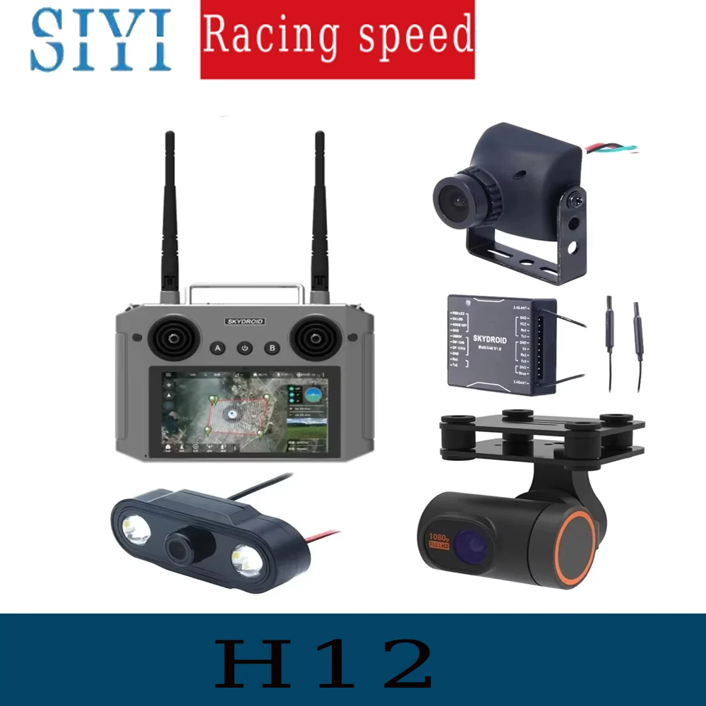 Skydroid H12 12-Channel 2.4GHz Integrated 1080P Video Remote Control With Rreceiver, PIX Data Cable, and Optional Camera
Skydroid H12 12-Channel 2.4GHz Integrated 1080P Video Remote Control With Rreceiver, PIX Data Cable, and Optional Camera