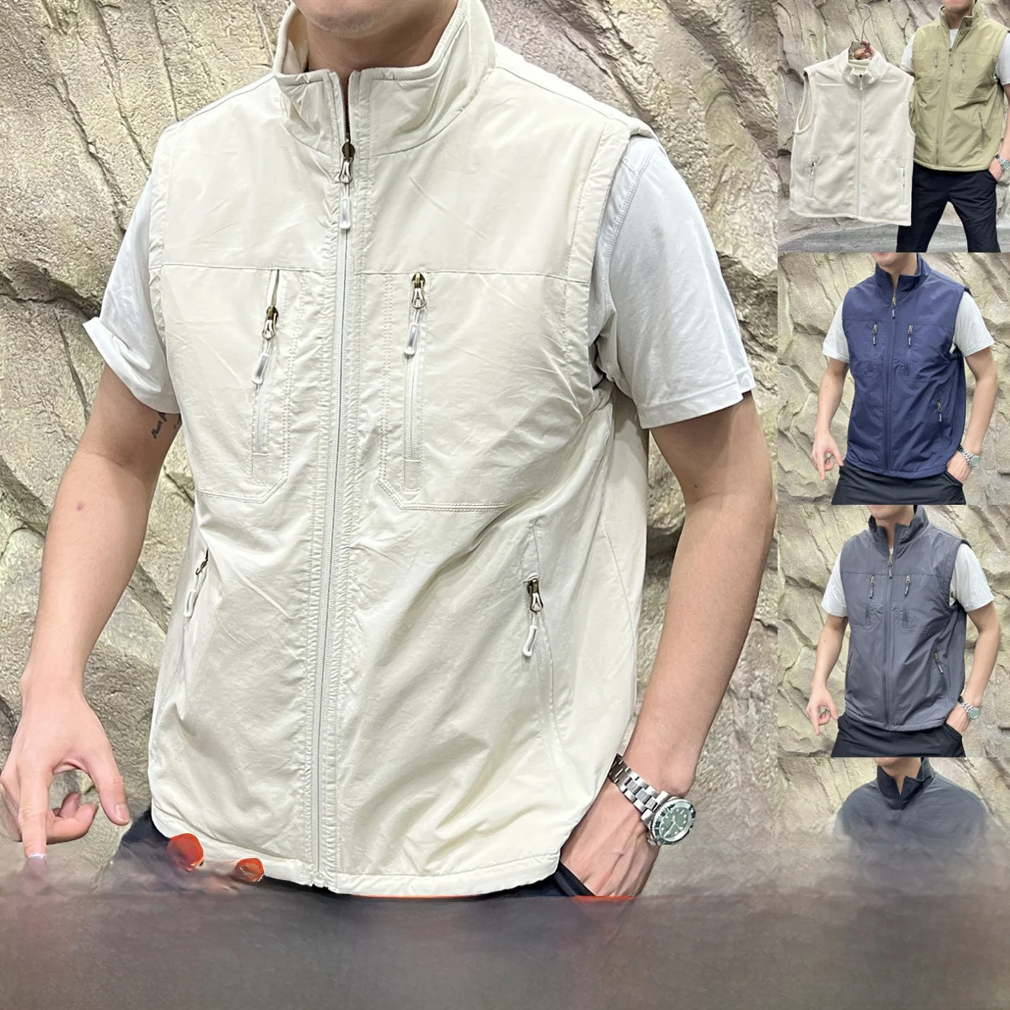 Водостойкая технология, двусторонняя носимая осенне-зимняя мужская цветная теплая жилетка с воротником-стойкой, уличный жилет
Водостойкая технология, двусторонняя носимая осенне-зимняя мужская цветная теплая жилетка с воротником-стойкой, уличный жилет