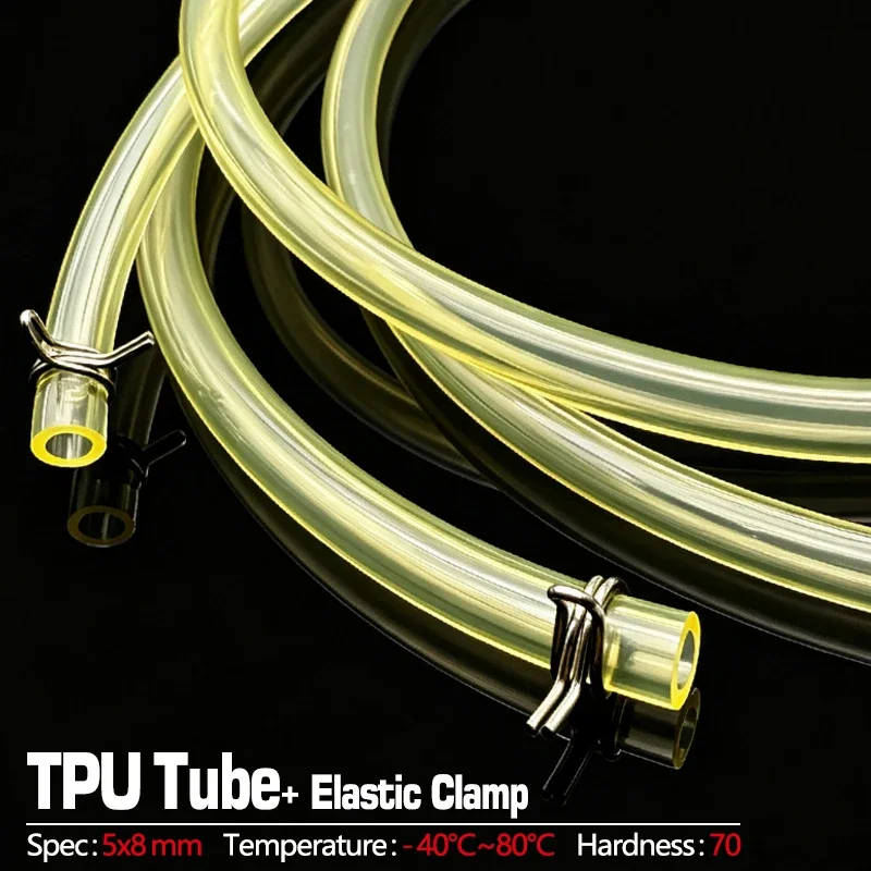 TPU Fuel Gas Hose clamp Yellow Petrol Pipe for Motorcycle Car Oil Resistant Flexible Tube ID 5mm X OD 8mm
TPU Fuel Gas Hose clamp Yellow Petrol Pipe for Motorcycle Car Oil Resistant Flexible Tube ID 5mm X OD 8mm