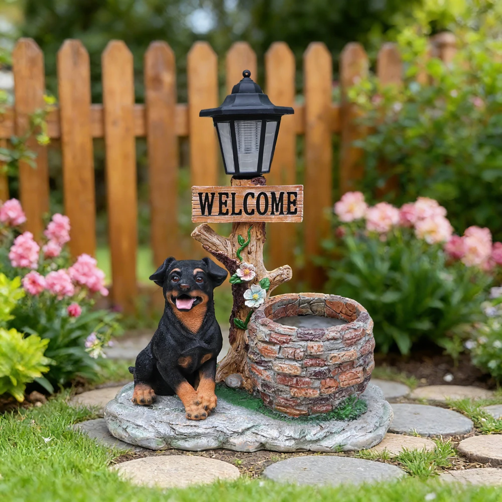 Puppy Dog Solar Planter Outdoor Statue
Puppy Dog Solar Planter Outdoor Statue