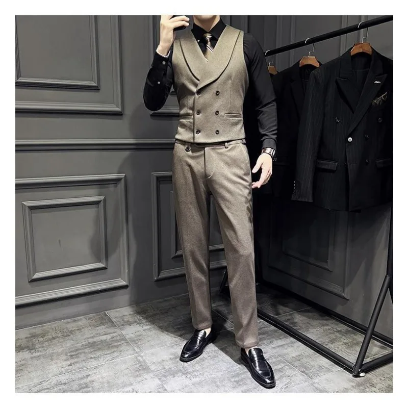Double-breasted Winter Woolen Suit Vest Suit Business Workwear Professional Formal Wear Vest Groomsman Suit
Double-breasted Winter Woolen Suit Vest Suit Business Workwear Professional Formal Wear Vest Groomsman Suit