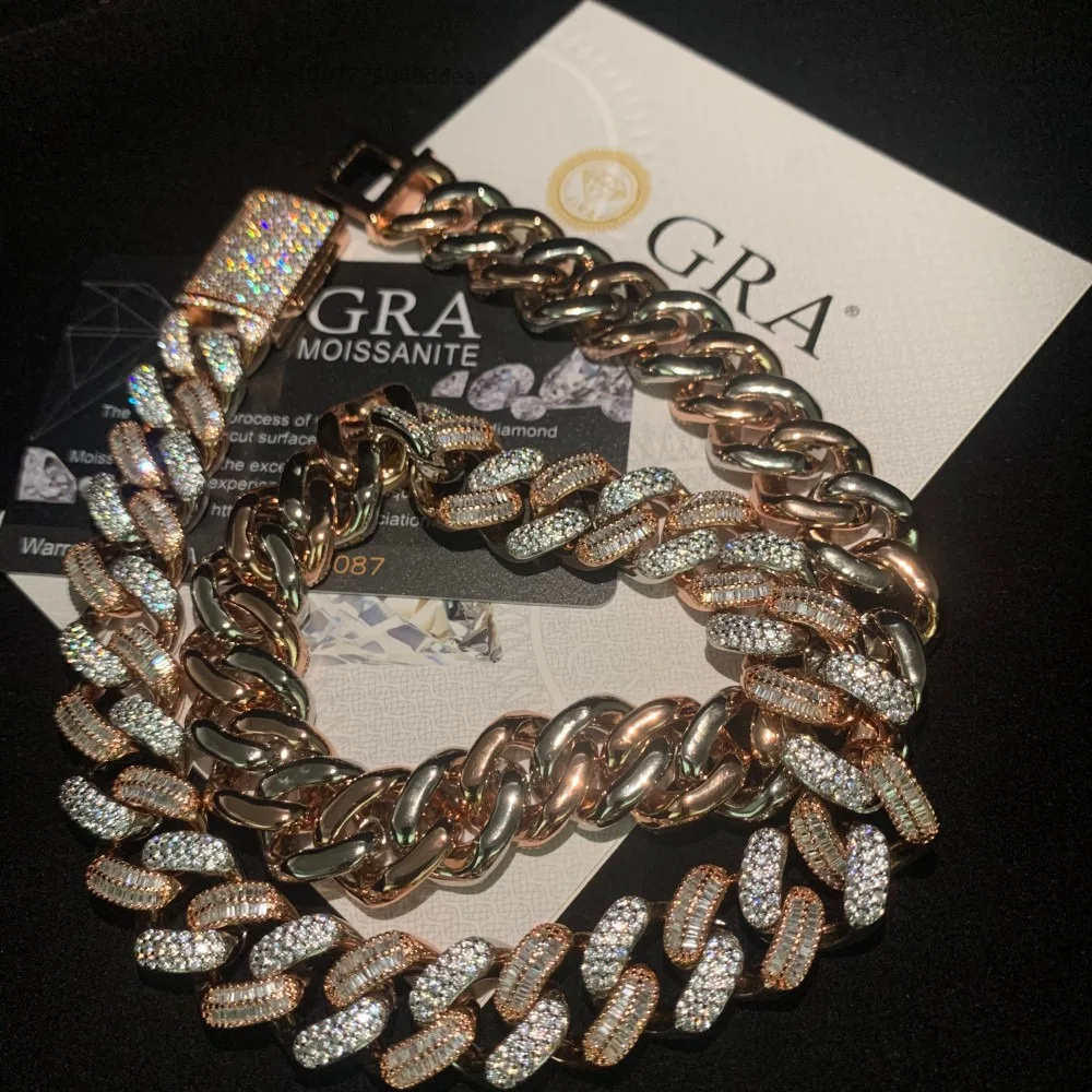 Wholesale Price 925 Sterling Silver VVS Moissanite Diamond Iced Hip Hop Necklace Miami Cuban Link Chain for Anniversary Jewelry
Wholesale Price 925 Sterling Silver VVS Moissanite Diamond Iced Hip Hop Necklace Miami Cuban Link Chain for Anniversary Jewelry