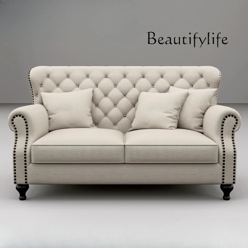 American fabric sofa small apartment living room retro cream style furniture straight row new designer
American fabric sofa small apartment living room retro cream style furniture straight row new designer