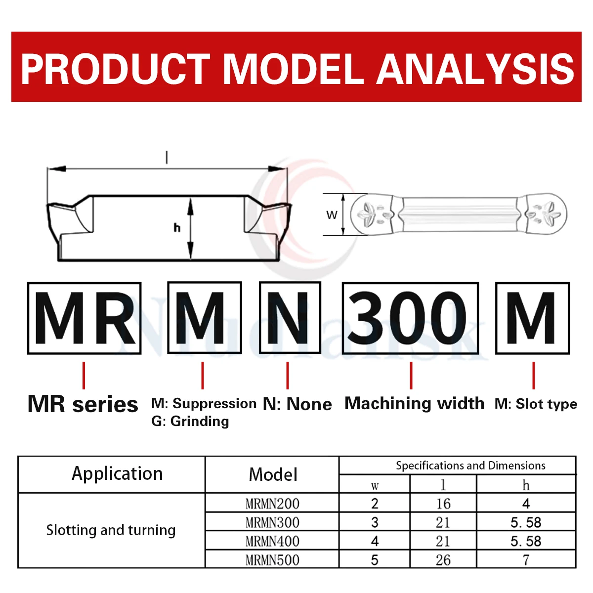 MRMN Series Numerical Control Circular Arc Slotting Blade MRMN200/300/400/500/600-M Round Head Cutting Blades Cut Grooving Blade
MRMN Series Numerical Control Circular Arc Slotting Blade MRMN200/300/400/500/600-M Round Head Cutting Blades Cut Grooving Blade