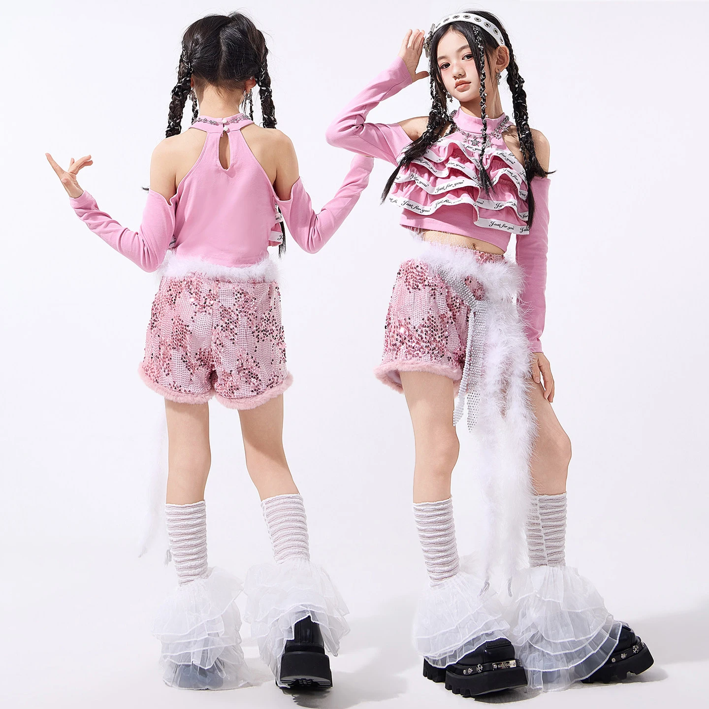 Групповые костюмы для джазовых танцев, детские костюмы для бальных танцев для девочек, одежда в стиле хип-хоп, сценические костюмы Kpop SL14823
Групповые костюмы для джазовых танцев, детские костюмы для бальных танцев для девочек, одежда в стиле хип-хоп, сценические костюмы Kpop SL14823