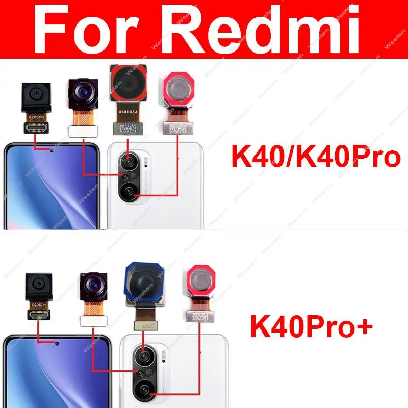 Front Rear Camera For Xiaomi Redmi K40 Pro Plus K40 Gaming K40S Main Back Front Selfie Samll Facing Camera Flex Cable Parts
Front Rear Camera For Xiaomi Redmi K40 Pro Plus K40 Gaming K40S Main Back Front Selfie Samll Facing Camera Flex Cable Parts