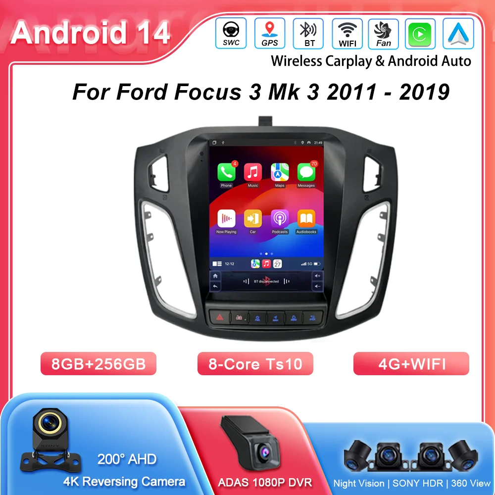 9,7-дюймовый автомобильный радиоприемник Android 14, стерео carplay для Ford Focus 3 Mk 3 2011 2012-2019, автомультимедийный плеер, GPS-навигация, 2Din DVD
9,7-дюймовый автомобильный радиоприемник Android 14, стерео carplay для Ford Focus 3 Mk 3 2011 2012-2019, автомультимедийный плеер, GPS-навигация, 2Din DVD