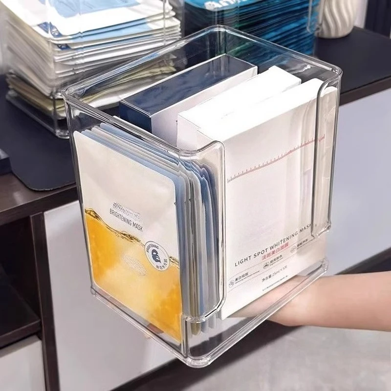 Акриловая коробка для хранения масок, прозрачный органайзер большой емкости для туалетного столика, косметики для ухода за кожей, настольная полка
Акриловая коробка для хранения масок, прозрачный органайзер большой емкости для туалетного столика, косметики для ухода за кожей, настольная полка