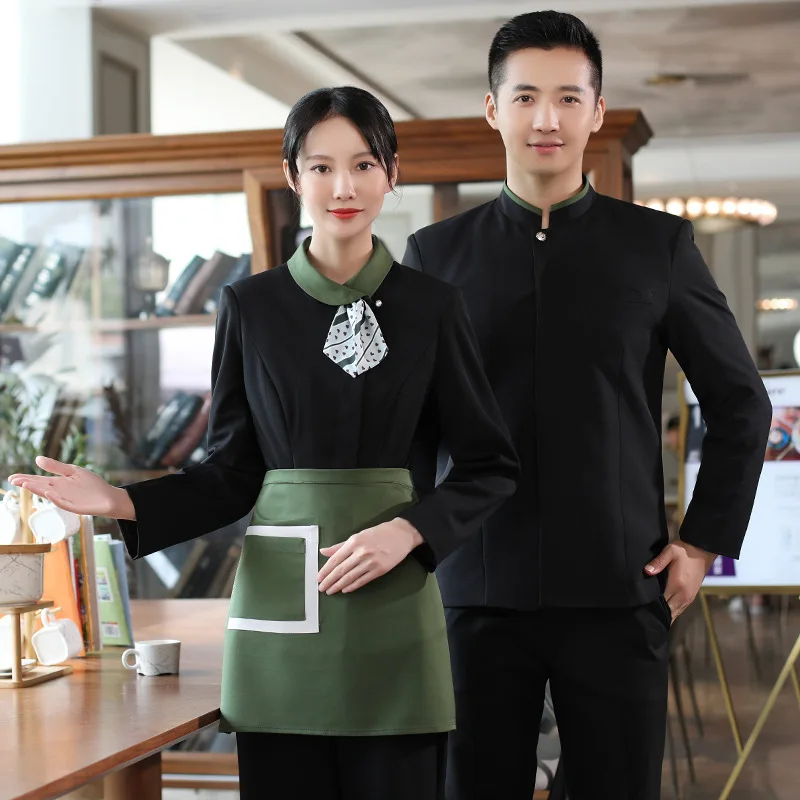 Hotel Catering Hot Pot Steak Milk Tea Shop Western Restaurant Cafe Waiter Fashion Work Uniform Long Sleeve Women Autumn Winter
Hotel Catering Hot Pot Steak Milk Tea Shop Western Restaurant Cafe Waiter Fashion Work Uniform Long Sleeve Women Autumn Winter
