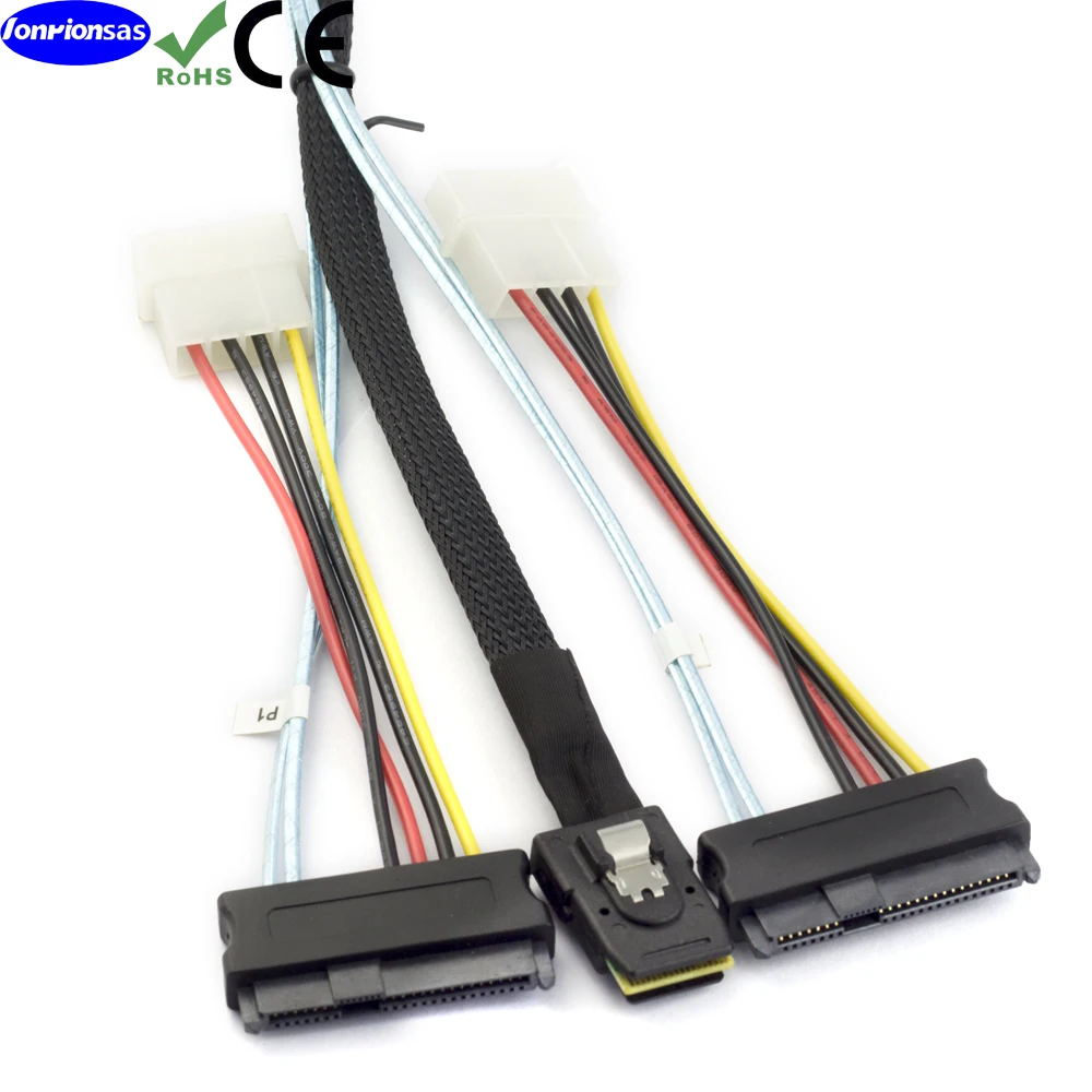 LONRIONSAS # Mini SAS SFF-8087 to 2X SFF-8482 с 4P Power двухканальный кабель подключения сервера-1
LONRIONSAS # Mini SAS SFF-8087 to 2X SFF-8482 с 4P Power двухканальный кабель подключения сервера-1