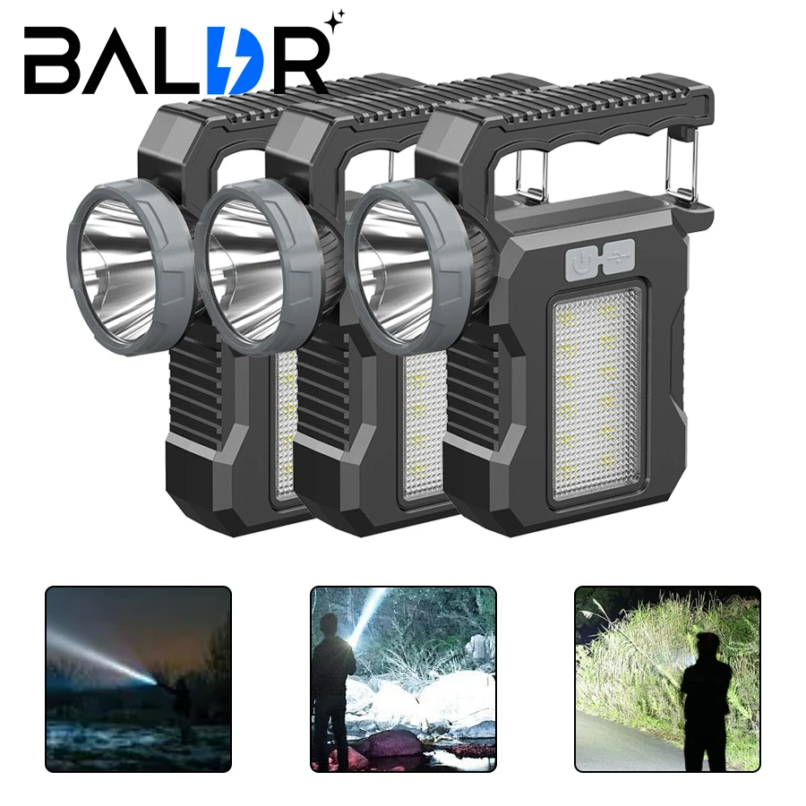 BALDR Flashlight USB Charging Portable Lantern, COB/LED Flashlight, Multifunctional Strong Light, Camping and Hiking Solar Light
BALDR Flashlight USB Charging Portable Lantern, COB/LED Flashlight, Multifunctional Strong Light, Camping and Hiking Solar Light