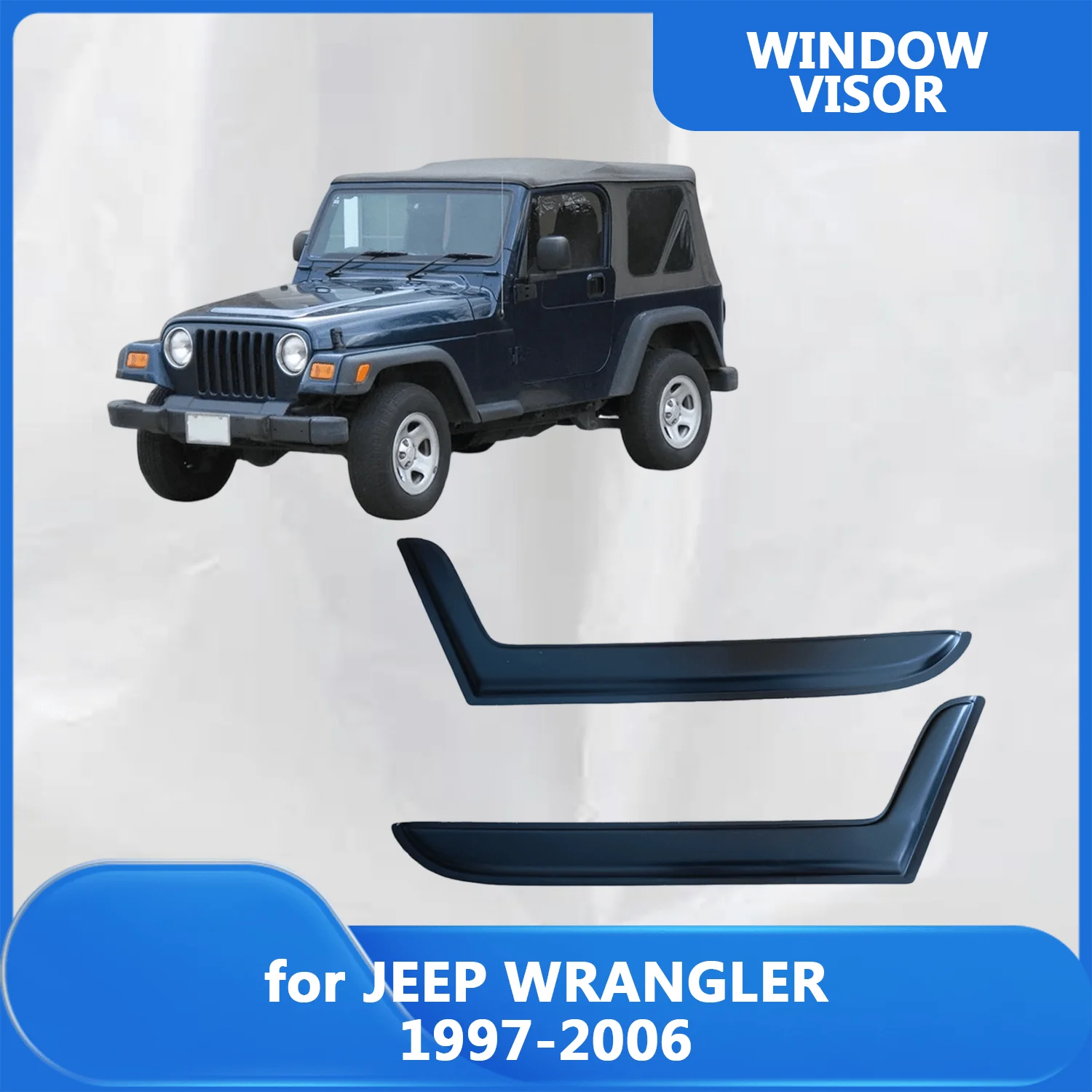 Window Visor for JEEP WRANGLER 1997 1998 1999 2000 2001 2002 2003 2004 2005 2006 Wind Deflectors Rain Guards Door Visor Vent
Window Visor for JEEP WRANGLER 1997 1998 1999 2000 2001 2002 2003 2004 2005 2006 Wind Deflectors Rain Guards Door Visor Vent